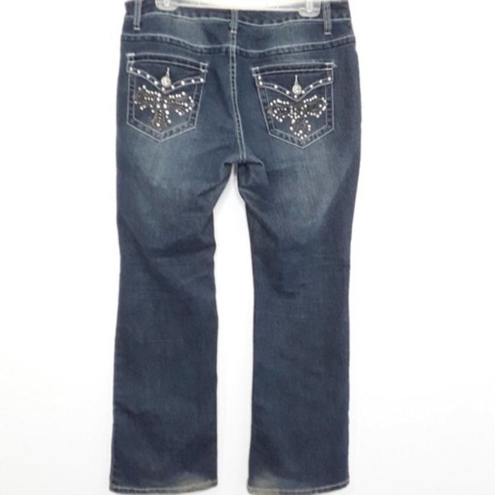 Massini Dark Wash Boot Cut Denim Jeans EUC sz 12